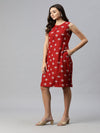 A Line Off-Sleeves Red Dress