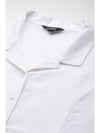 Collared Front Open Shirt - White