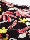 Printed Floral Cotton Black Short Skirt