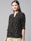 Ayaany Women Black Cotton Top