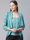 Ayaany Women Shrug With Sea Green Top