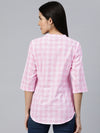 Pink Collared Front Open Shirt
