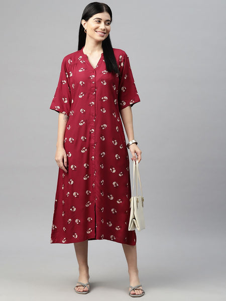 White Rayon Cotton Dress With Red Koti | Latest Kurti Designs