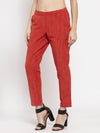 Ayaany Women Red Casual Pant