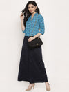 Ayaany Women Blue Casual Flared Plazzo