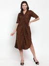 Ayaany Women Brown Smart Casual Dress