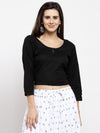 Ayaany Women Black Smart Casual Blouse