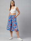 Ayaany Women Blue Printed Casual Culotte