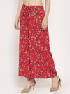 Ayaany Women Red Casual Flared Plazzo