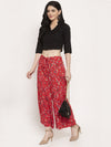 Ayaany Women Red Casual Flared Plazzo