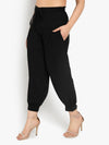 Ayaany Women's Black All Purpose Crop Pants with Smart Fit