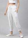 Ayaany Women Cream All Purpose Crop Pants With Smart Fit
