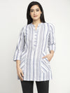 Ayaany Striper Casual Top with Pockets