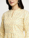 Ayaany Women Yellow Long Fit Flared Dress