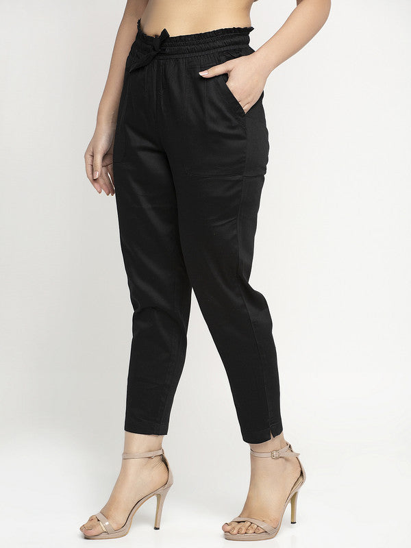 Ayaany Women All Purpose Casual Black Pants with Smart Fit