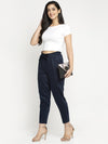 Ayaany Women All Purpose Casual Blue Pants with Smart Fit