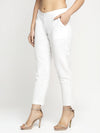 Ayaany Women All Purpose Casual Summer White Pants with Smart Fit