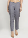 Ayaany Women All Purpose Casual Grey Pants with Smart Fit