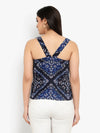 Ayaany Women's Blue Strappy Crop Top