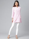Pink Cotton Tunic With Front Pocket