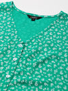 Ayaany Women Green Cotton Casual Top
