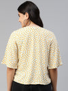 Ayaany Women All Purpose Yellow Cotton Casual Top