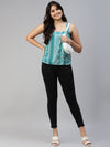Ayaany Women All Purpose Strappy Cotton Sea Green Top