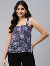 Ayaany Women All Purpose Strappy Cotton Purple Top