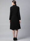 Ayaany Women Collared formal Black Dress