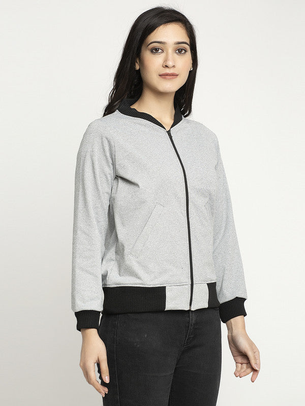 Ayaany Women Grey Comfortable Sweatshirt with Pockets