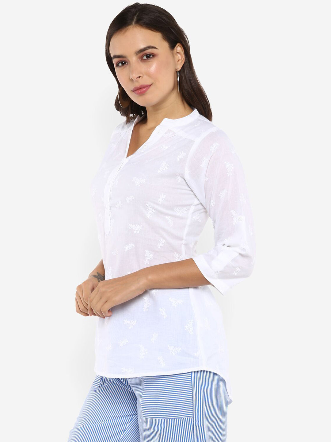 Ayaany Women White Casual Top