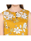 Ayaany Women Mustard Floral Casual Dress