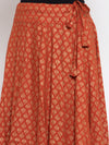 Ayaany Women Orange Casual Skirt
