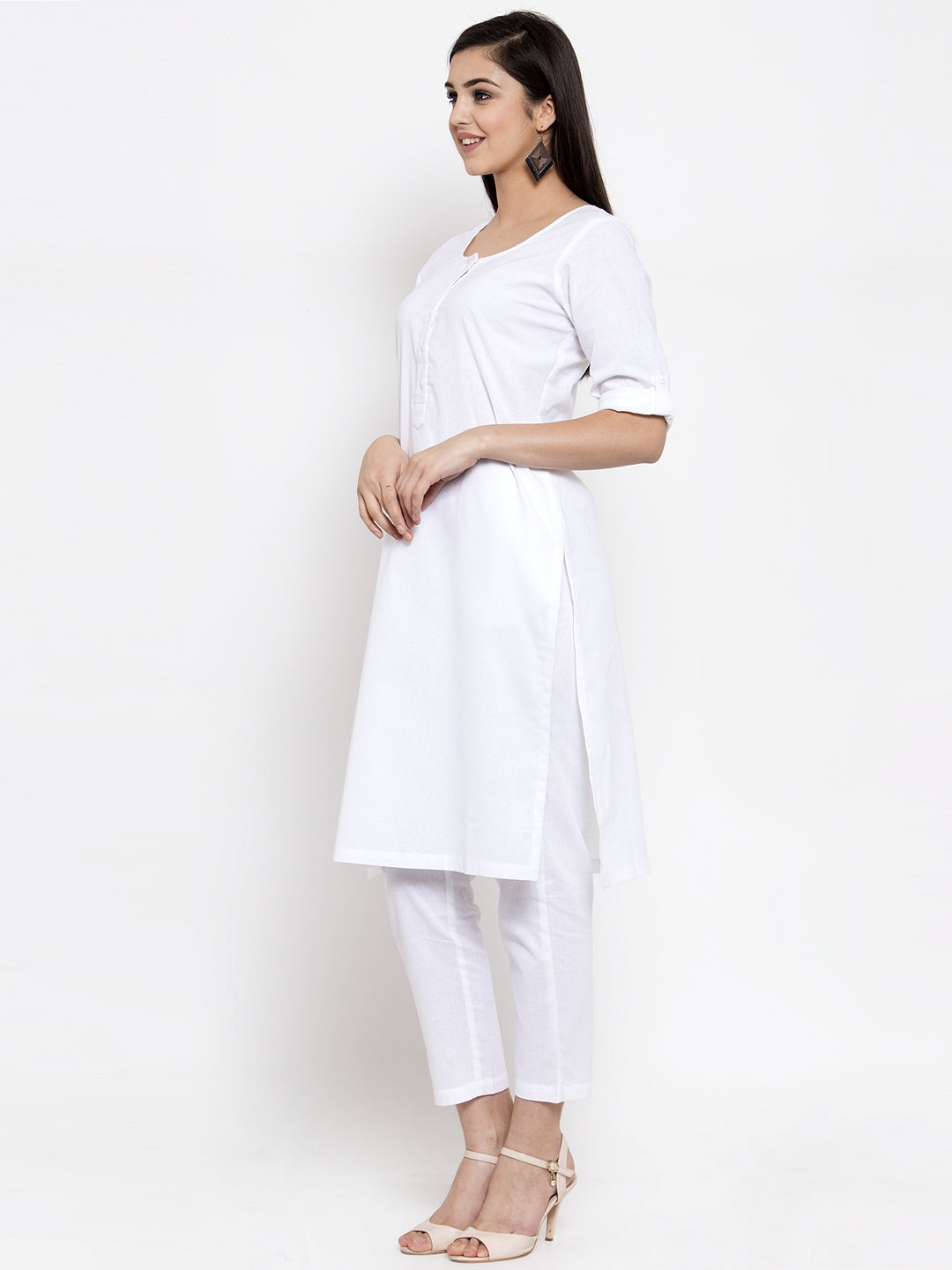 Women's Plain Cotton White Straight Kurti Indian Designer Party Wear  Stylish Traditional Casual Kurti for Girls - Etsy