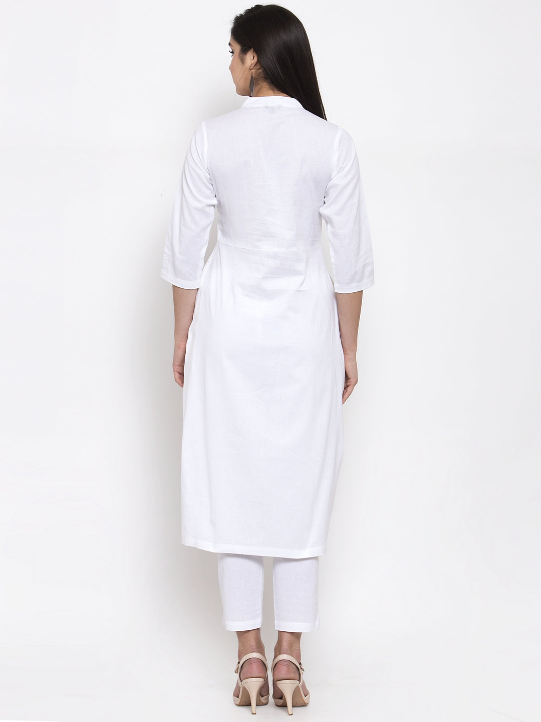 Buy plain white kurtas for women under 500 in India @ Limeroad