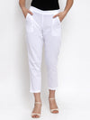 Ayaany Women White Casual Pant